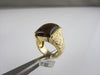 ESTATE WIDE 20.1CT SMOKEY TOPAZ DIAMOND 14K Y GOLD RING
