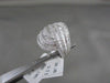 ANTIQUE WIDE 2.15CT DIAMOND 18KT WHITE GOLD FILIGREE MULTI ROW ANNIVERSARY RING