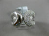 ESTATE WIDE .58CT DIAMOND 14KT WHITE & ROSE GOLD 3D PAVE LOVE KNOT FUN RING