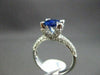 ESTATE WIDE 2.08CT DIAMOND & AAA SAPPHIRE 18K WHITE GOLD ENGAGEMENT RING AMAZING