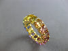 LARGE 8.01CT DIAMOND & AAA MULTI COLOR SAPPHIRE 18KT YELLOW GOLD 3D RING #21146