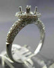 ESTATE .78CT DIAMOND ROUND 14KT WHITE GOLD 3D HALO SEMI MOUNT ENGAGMENT RING