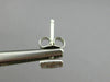 ESTATE SMALL .18CT DIAMOND 14KT WHITE GOLD SQUARE CLUSTER CLASSIC STUD EARRINGS
