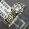 ESTATE 1.42CT ROUND DIAMOND 14K WHITE GOLD 3D CHANNEL LOVE ENGAGEMENT RING 21347