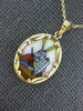ESTATE 14KT YELLOW GOLD 3D MOSES TEN COMMANDMENT ISRAEL SHEMAH PENDANT #25482
