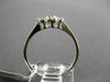 ANTIQUE SMALL .16CT DIAMOND 14KT WHITE GOLD FLORAL FOUR PETAL PAVE CLUSTER RING