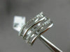ESTATE WIDE .38CT DIAMOND 14K WHITE GOLD MULTI ROW MULTI WAVE SEMI ETERNITY RING