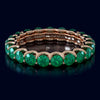 3.10CT AAA EMERALD 14KT ROSE GOLD 3D CLASSIC SHARED PRONG ETERNITY LOVE FUN RING