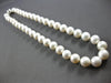 ESTATE LARGE AAA SOUTH SEA PEARL 14KT WHITE GOLD 3D CLASSIC LOVE NECKLACE #27951