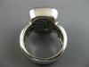 ESTATE LARGE 3.60CT DIAMOND & AAA BLUE TOPAZ 18K WHITE GOLD 3D HALO ITALIAN RING