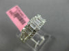 ESTATE .87CT DIAMOND 18KT WHITE GOLD 3D 3 STONE PAST PRESENT FUTURE LOVE RING