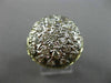 ANTIQUE LARGE .85CT DIAMOND 14K 2 TONE GOLD CIRCULAR FILIGREE ETOILE RING #25471
