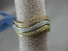 ESTATE .61CT DIAMOND 18KT WHITE & YELLOW & ROSE GOLD WAVE STACKABLE RING SET