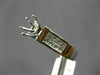 WIDE .96CT DIAMOND 14KT WHITE GOLD 3D PRINCESS SEMI MOUNT ENGAGEMENT RING #18891