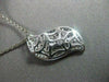 ESTATE .90CT DIAMOND 18KT WHITE GOLD WAVE PENDANT WITH CHAIN BEAUTIFUL #22308