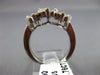 ESTATE LARGE 1.76CT DIAMOND 14K WHITE GOLD THREE FLOWER ANNIVERSARY RING #21177