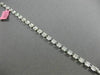 ESTATE 4.04CT ROUND & BAGUETTE DIAMOND 18KT WHITE GOLD 3D SQUARE TENNIS BRACELET
