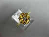 ESTATE .65CT ROUND DIAMOND & AAA OVAL CITRINE 14K YELLOW GOLD FLOWER SQUARE RING