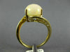 ESTATE LARGE 6.20CT CZ & AAA OPAL 14KT YELLOW GOLD 3D OVAL CRISS CROSS RING