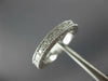 ESTATE 0.25CT DIAMOND 14KT WHITE GOLD FILIGREE MILGRAIN ETERNITY RING #19628