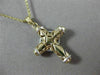 ESTATE .25CT BAGUETTE DIAMOND 14KT WHITE & YELLOW GOLD 3D CROSS PENDANT #11457