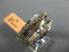 ESTATE WIDE 1.0CT PINK DIAMOND 18KT WHITE & ROSE GOLD MULTI ROW CRISS CROSS RING
