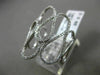 ESTATE LARGE .60CT ROUND DIAMOND 14K WHITE GOLD 3D MULTI WAVE INFINITY LOVE RING