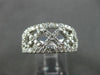 ANTIQUE 1.58CT DIAMOND 14KT WHITE GOLD X LATTICE DESIGN ANNIVERSARY RING #16630