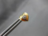 ESTATE .10CT DIAMOND 14KT YELLOW GOLD PUFF HEART SOLITAIRE STUD EARRINGS #20709