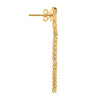 LONG .58CT DIAMOND & AAA RUBY 14KT YELLOW GOLD SNAKE LOVE KNOT HANGING EARRINGS