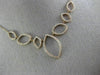 ESTATE LARGE .63CT DIAMOND 14K ROSE GOLD 3D OPEN MARQUISE SHAPE V SHAPE NECKLACE