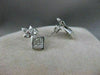 ESTATE 1.02CTW PRINCESS DIAMOND 14K WHITE GOLD HANGING EARRINGS F/G VVS/VS #3553