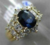 ESTATE WIDE 2.95CT DIAMOND & AAA SAPPHIRE 18KT YELLOW GOLD ENGAGEMENT RING !!