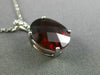 ESTATE 2.91CT DIAMOND & EXTRA FACET GARNET 14KT WHITE GOLD OVAL FLOATING PENDANT