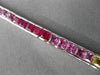 ESTATE 11.26CT MULTI COLOR SAPPHIRE 14K WHITE GOLD 3D GRADUATING TENNIS BRACELET