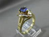 ESTATE 1.33CT DIAMOND & AAA PEAR TANZANITE 14K YELLOW GOLD 3D COCKTAIL RING 9787