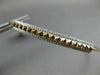 ESTATE .26CT DIAMOND 14KT WHITE & ROSE 3D GOLD PYRAMID SPIKE FUN BANGLE BRACELET