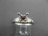 ESTATE .65CT DIAMOND 18KT WHITE GOLD BAGUETTE SEMI MOUNT ENGAGEMENT RING #16577
