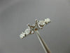 ESTATE .14CT DIAMOND 14KT WHITE GOLD 3D FLOWER LEAF SEMI MOUNT ENGAGEMENT RING