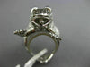 LARGE 5.8CT WHITE & FANCY COLOR DIAMOND & PINK SAPPHIRE 18K WHITE GOLD FROG RING