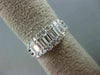 ESTATE .87CT DIAMOND 18KT WHITE GOLD 3D 3 STONE PAST PRESENT FUTURE LOVE RING