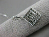 ESTATE .65CTW DIAMOND 18KT WHITE GOLD SQUARE MILGRAIN FILIGREE PENDANT #17124