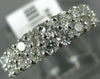 ESTATE 1.50CT DIAMOND 14K WHITE GOLD 3D 5mm ROUND 2 ROW WEDDING ANNIVERSARY RING