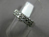 ESTATE WIDE .74CT DIAMOND 14K WHITE GOLD 2 ROW 16 STONE WEDDING ANNIVERSARY RING