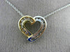 ESTATE .36CT DIAMOND 14KT TWO TONE GOLD 3D HEART CHANNEL FLOATING PENDANT 18857