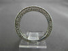 ANTIQUE 2.08CT DIAMOND 14KT WHITE GOLD FILIGREE WEDDING ANNIVERSARY RING #20575