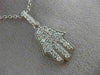 ESTATE .70CT DIAMOND 14KT WHITE GOLD CHAMSA HAND OF GOD FLOATING PENDANT #24469