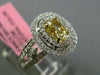 ESTATE LARGE GIA 1.14CT DIAMOND 18KT TWO TONE GOLD HALO FILIGREE ENGAGEMENT RING