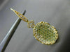 ESTATE LARGE 2.26CT DIAMOND & TOPAZ 18KT YELLOW GOLD 3D OVAL FILIGREE EARRINGS
