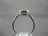 ESTATE .50CT DIAMOND 18KT WHITE GOLD ROUND & BAGUETTE CLUSTER SQUARE HALO RING